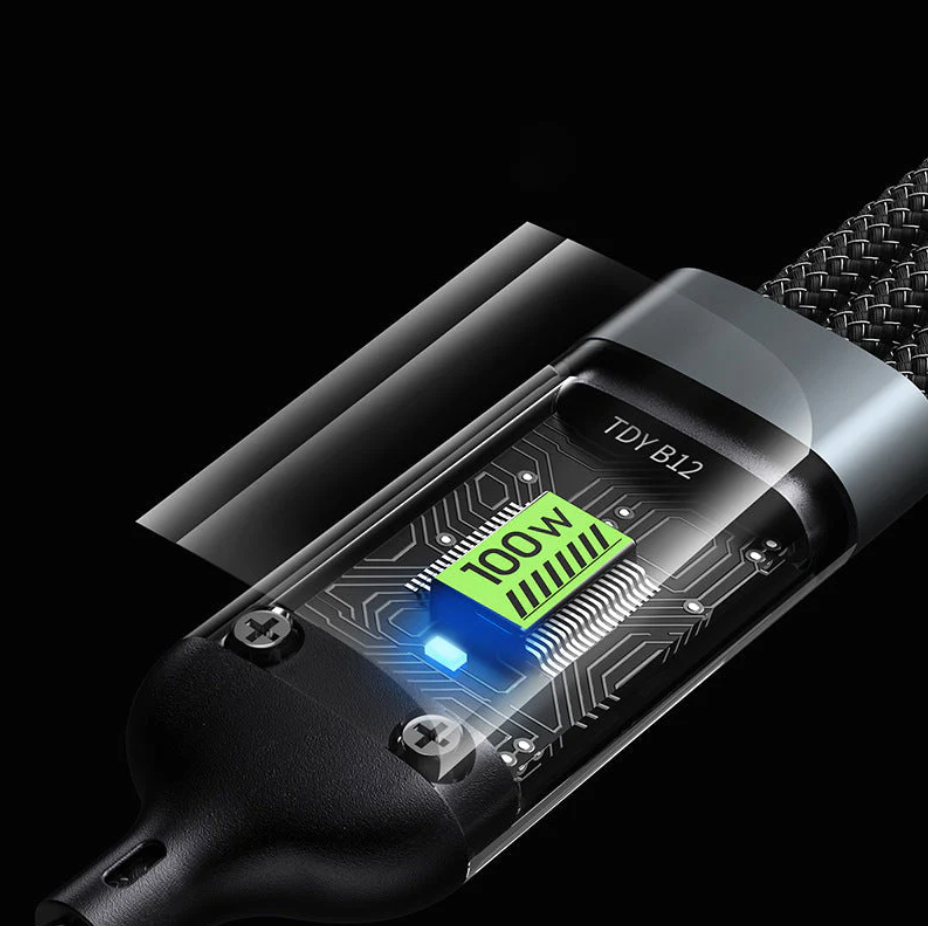 PowerMax 3-in-1 Fast Charger 100W Mobile Flat Laptop
