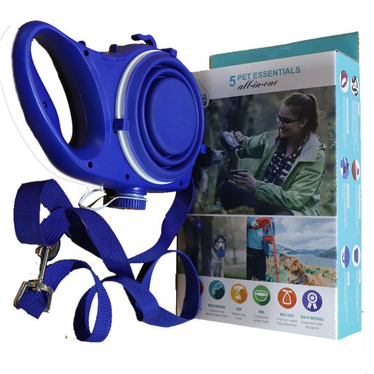 3-in-1 Dog leash with water holder and cup