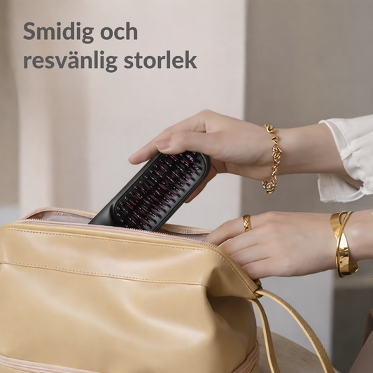 Portable Heat Brush - Smooth, styled hair in minutes