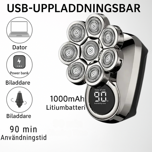 Exclusive 6-in-1 shaver - grooming kit for head and face
