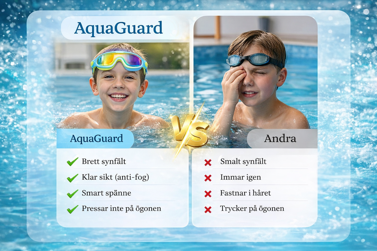 AquaGuard Kids' Goggles with Ear Protectors (2-14 Years)