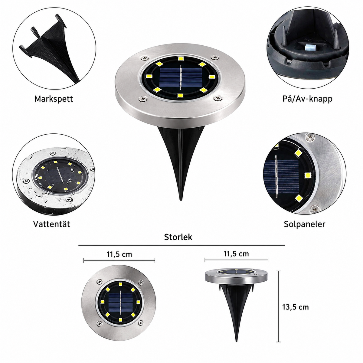 Solar powered garden lights