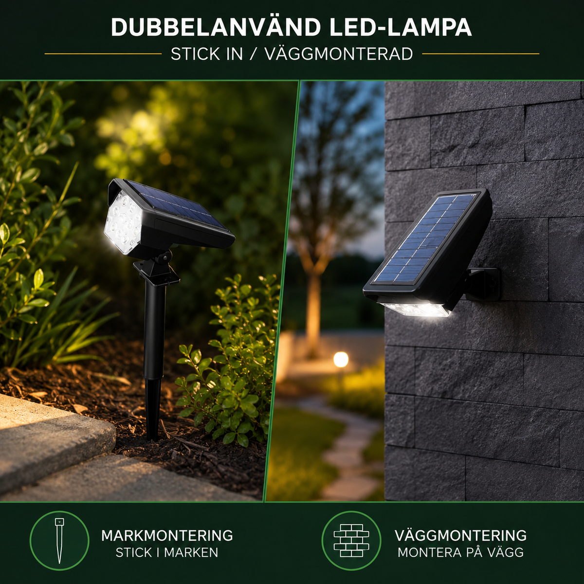 Solar lighting for garden