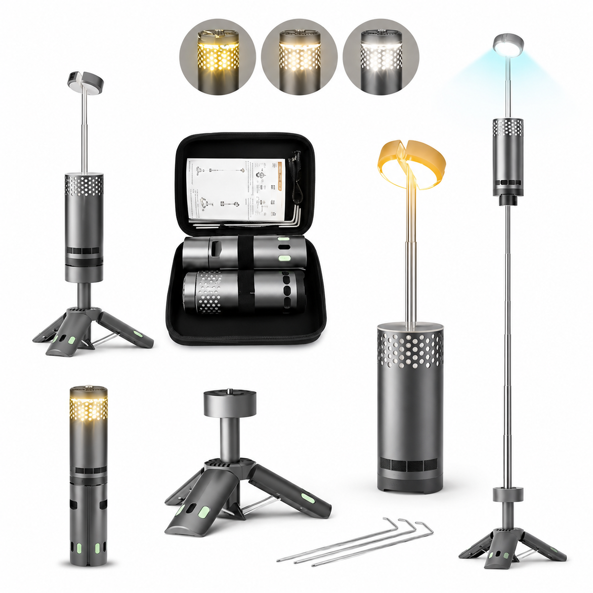 Telescopic camping lamp — light where you need it