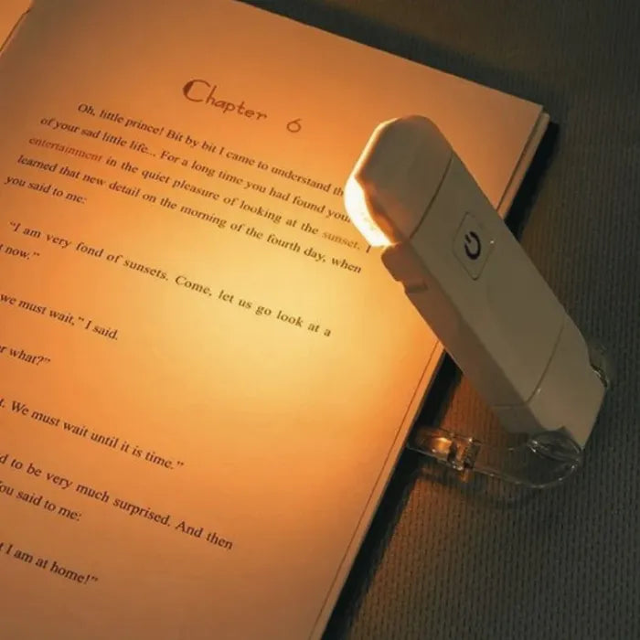 Portable Reading Light - Rechargeable, Adjustable Light & USB LED