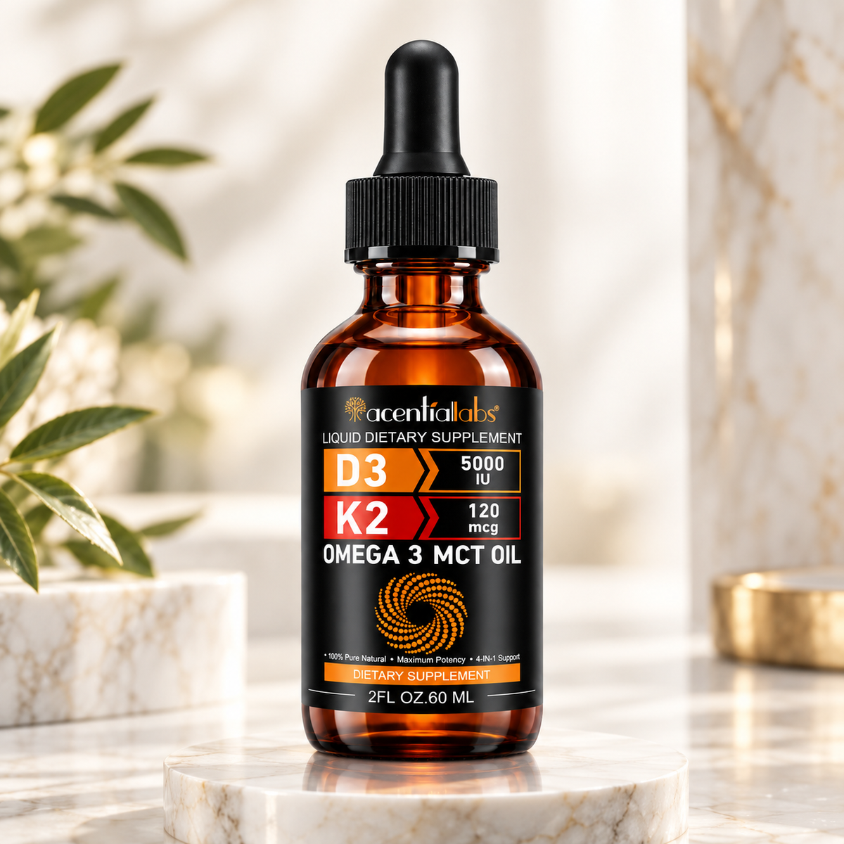 D3 + K2 + Omega-3 drops – highly concentrated