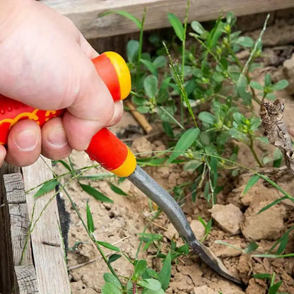 Stainless garden spade for weeding and vegetable digging.
