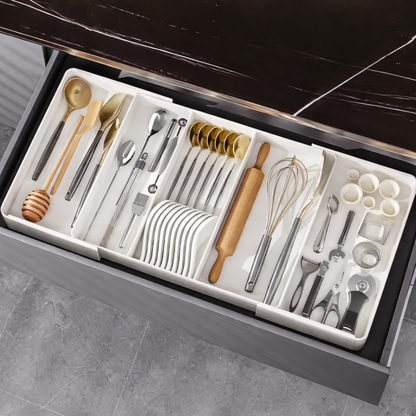 Drawer organizer with smart storage