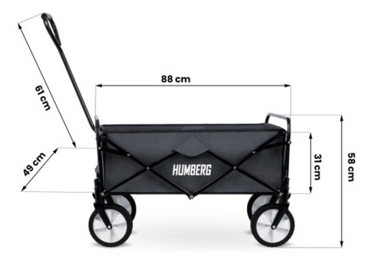Multifunctional Collapsible Cart/Crate 100 L, weight capacity up to 90kg