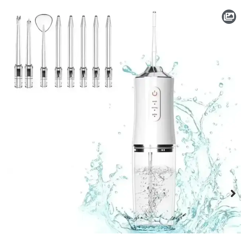 AquaFloss: water jet for deep tooth cleaning!