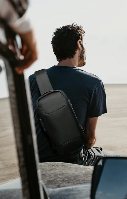 Anti-theft and waterproof shoulder strap bag with USB charging