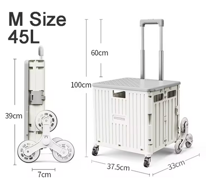 Collapsible Pull Cart with Stair Climber