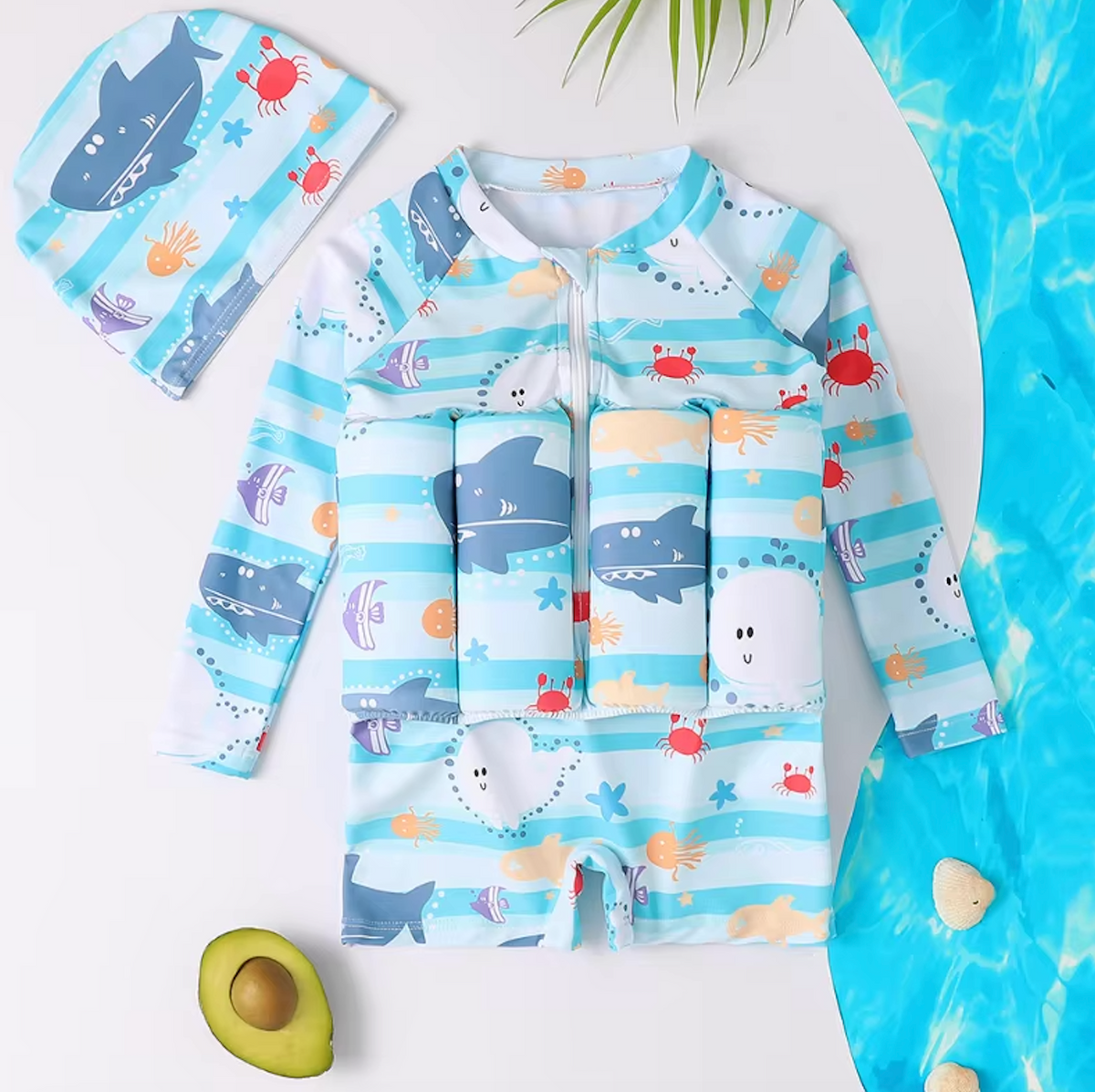 3-in-1 floating swimsuit with UV protection SPF 50+