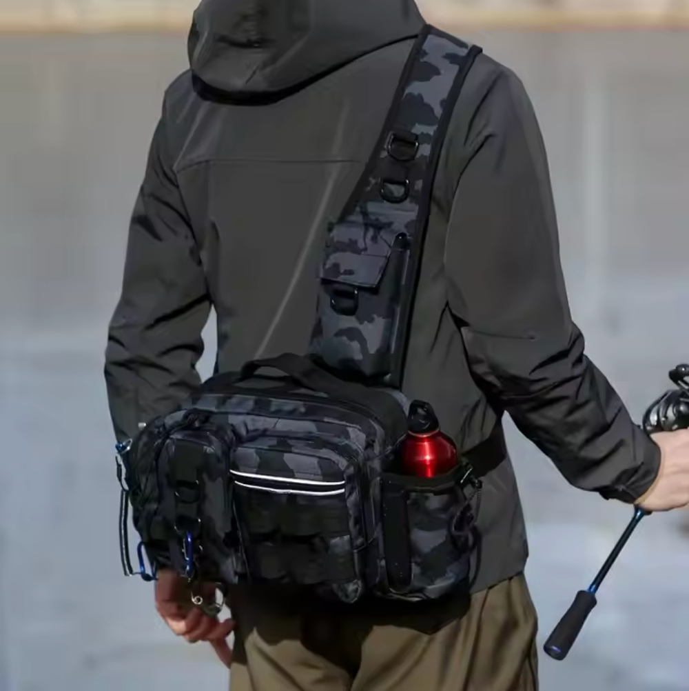Fishing bag with shoulder & waist belt