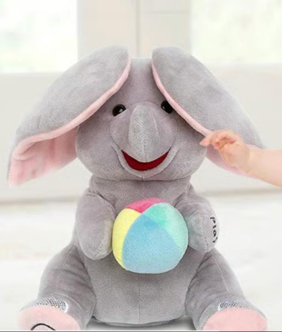 Interactive Singing Elephant with Peek-a-Boo and Music