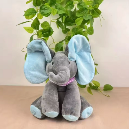 Interactive Singing Elephant with Peek-a-Boo and Music