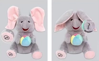 Interactive Singing Elephant with Peek-a-Boo and Music