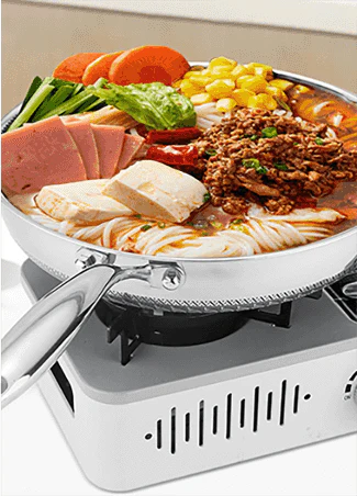 Premium Hybrid pan – frying pan stainless & non-stick in one
