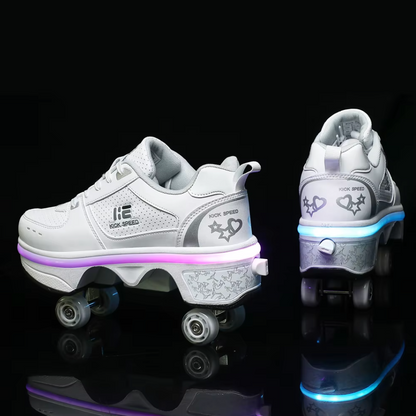 Sneakers with wheels - GlideStep 2-in-1 roller shoes
