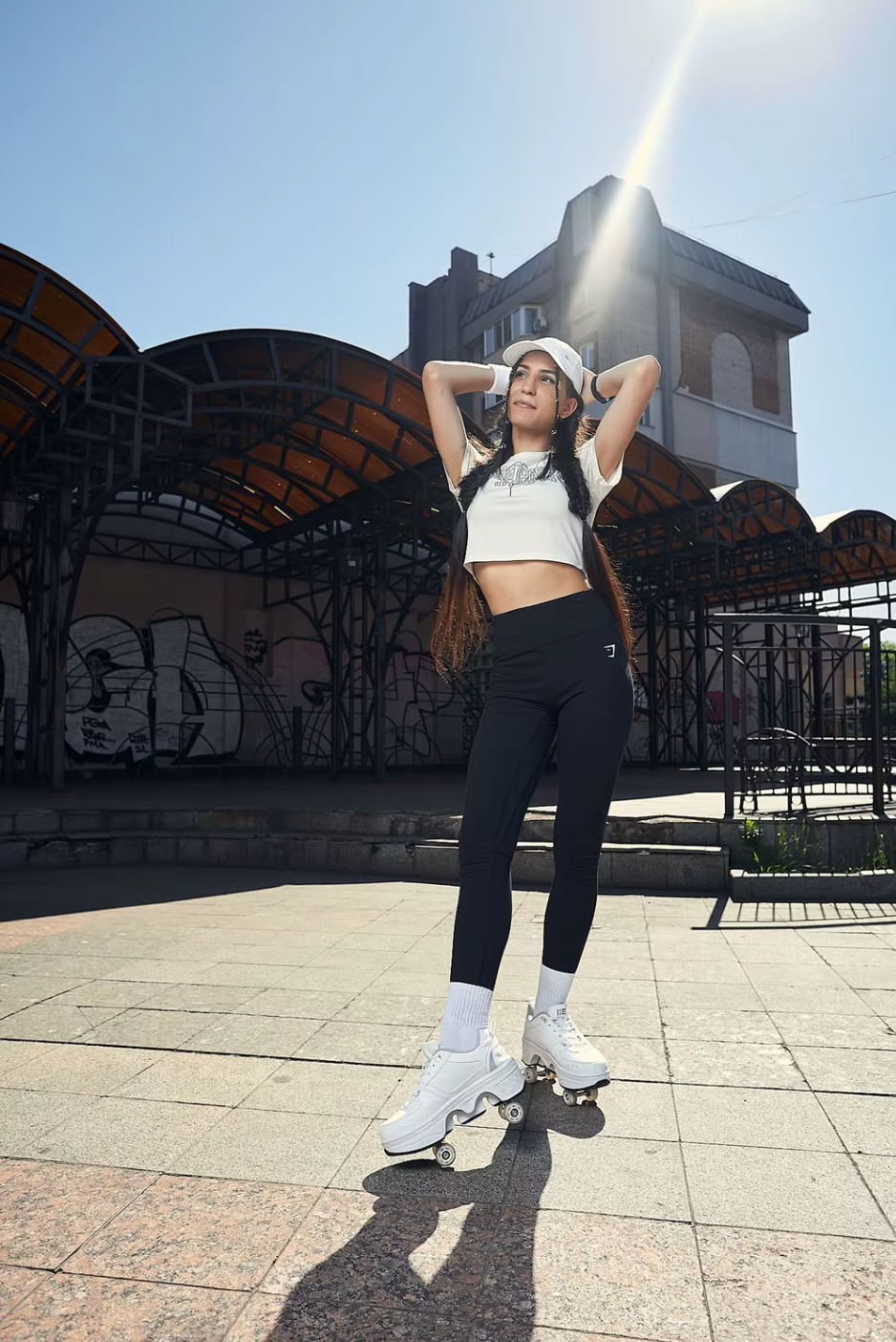 Sneakers with wheels - GlideStep 2-in-1 roller shoes