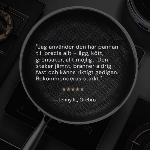 Premium Hybrid pan – frying pan stainless & non-stick in one