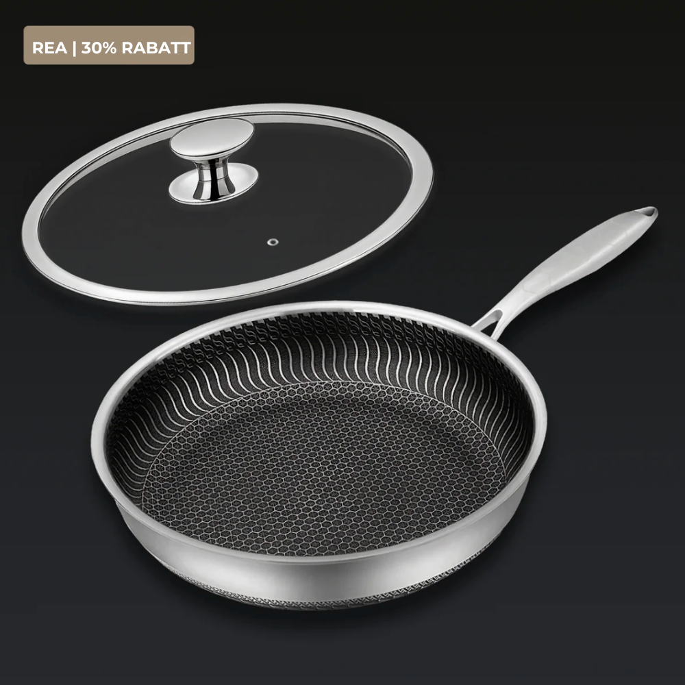 Premium Hybrid pan – frying pan stainless & non-stick in one