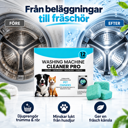 Cleaning tablets for washing machines - against dirt, odors, limescale and animal hair