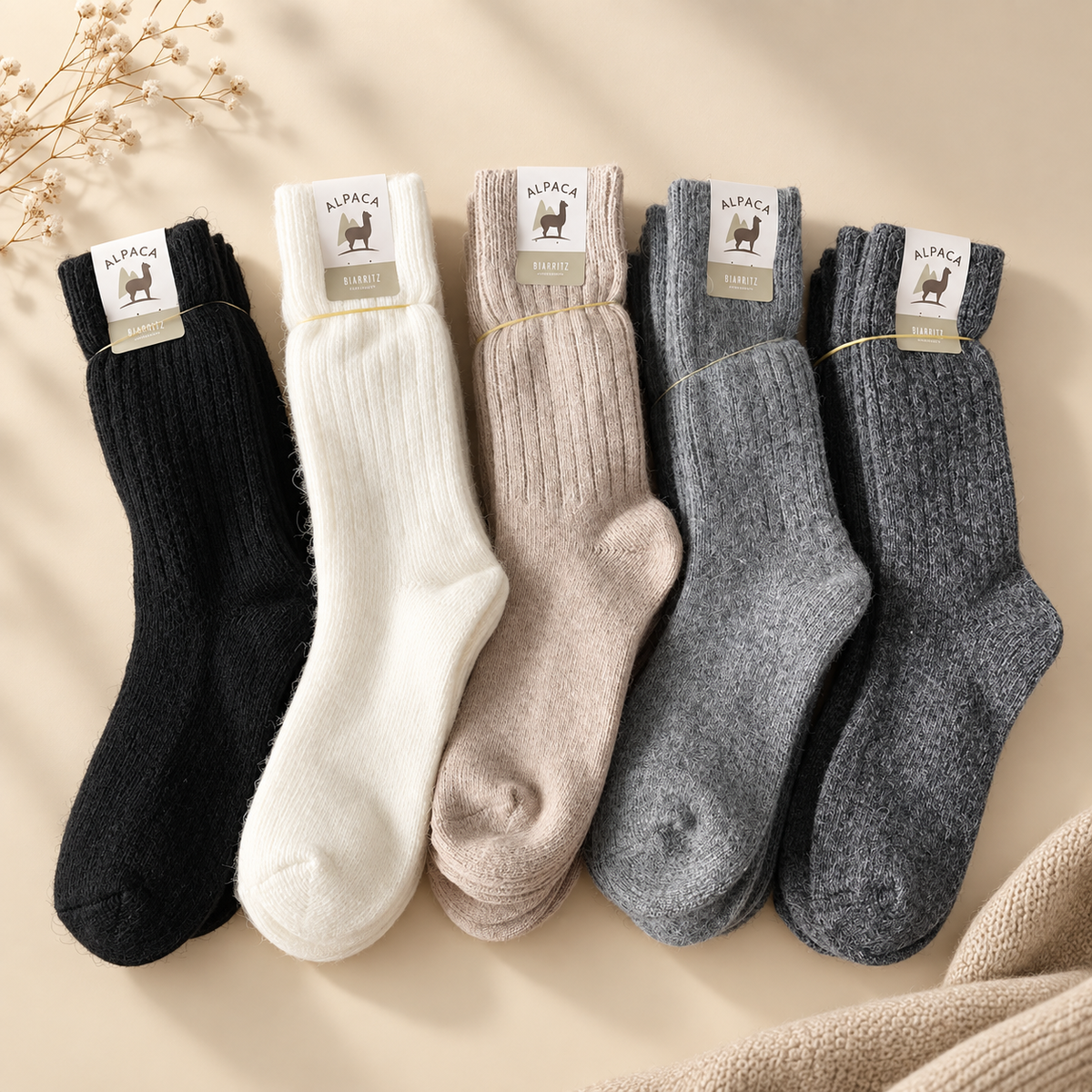 Alpaca Wool Socks - natural warmth for cold feet