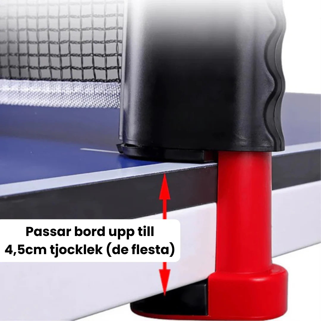Portable Table Tennis Set - Retractable Ping Pong Net + Rackets & Balls