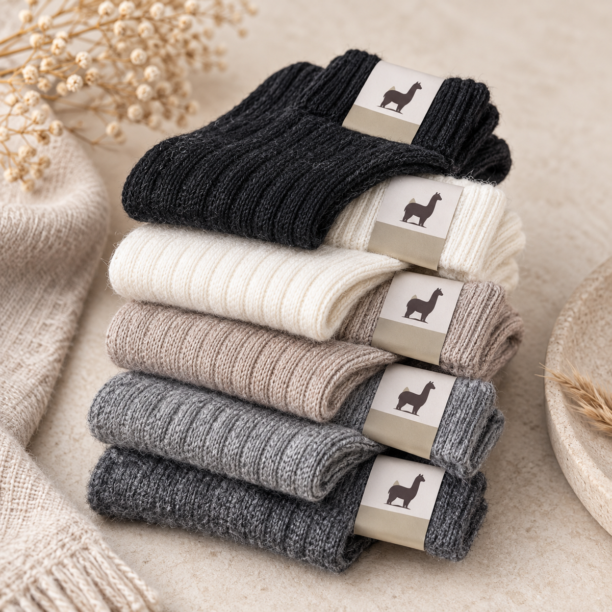 Alpaca Wool Socks - natural warmth for cold feet
