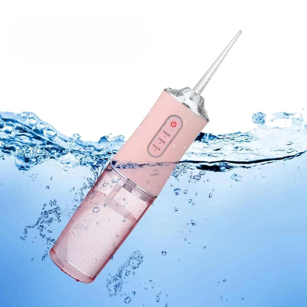 AquaFloss: water jet for deep tooth cleaning!