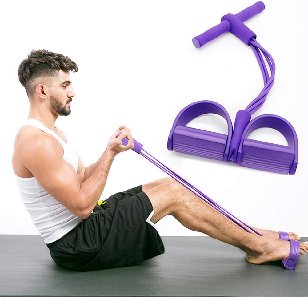 Multifunctional training band with foot loop for effective full body training