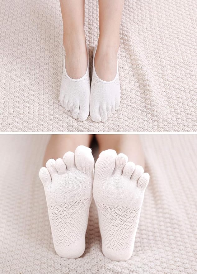 Premium Toe Socks 10-pack - Short, Breathable & Non-Slip