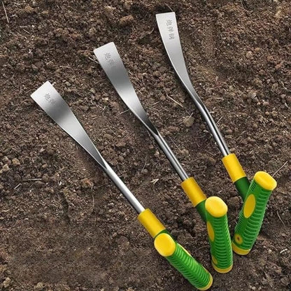 Stainless garden spade for weeding and vegetable digging.