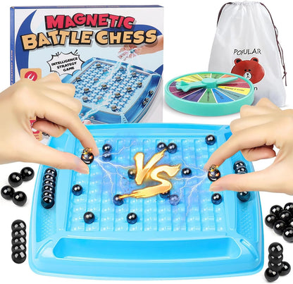 Magnetic Family Game - Magnetic Balls + Challenge Wheel