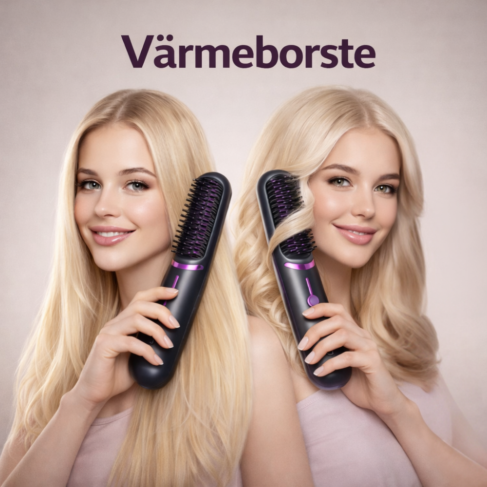 Portable Heat Brush - Smooth, styled hair in minutes