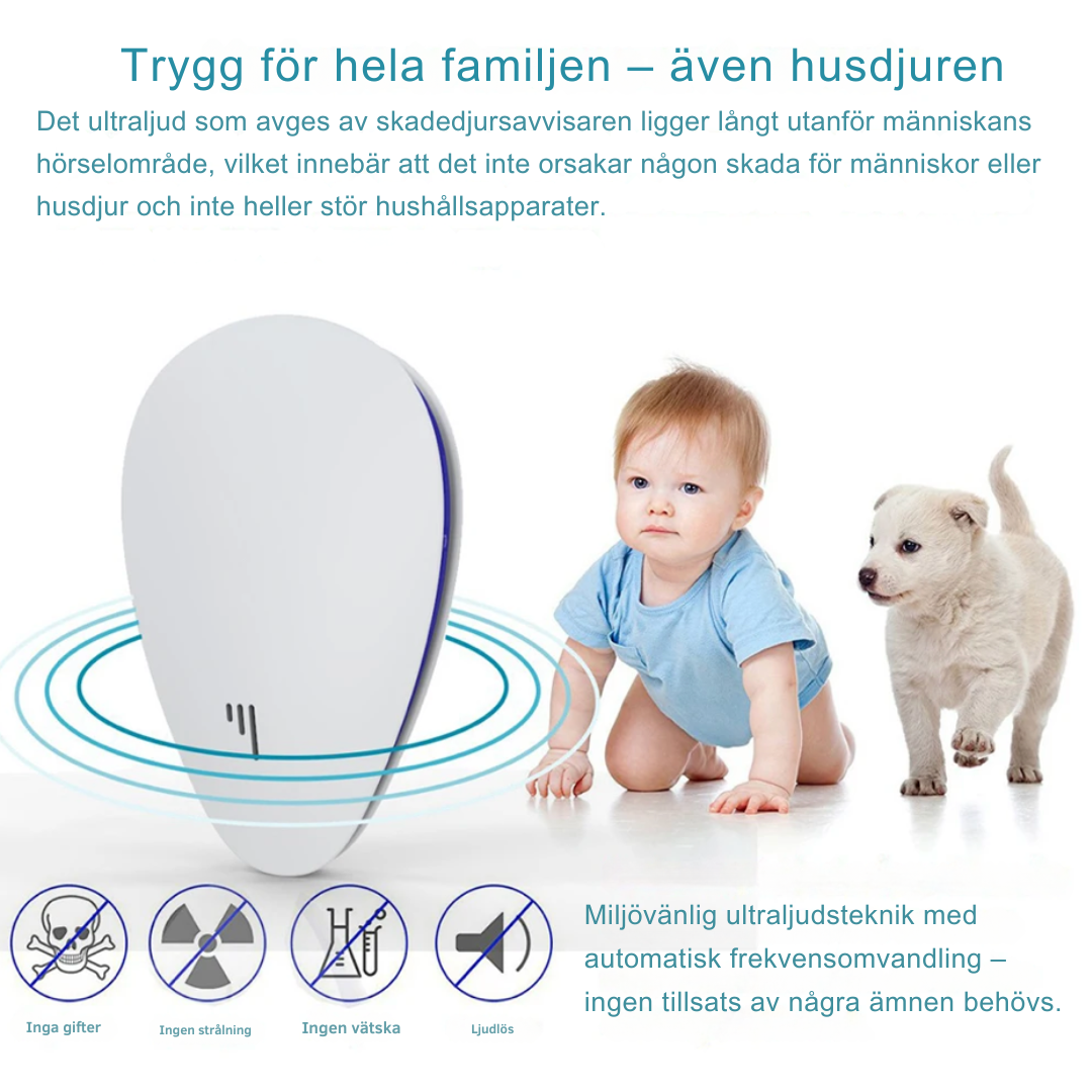 Ultrasonic repeller for insects
