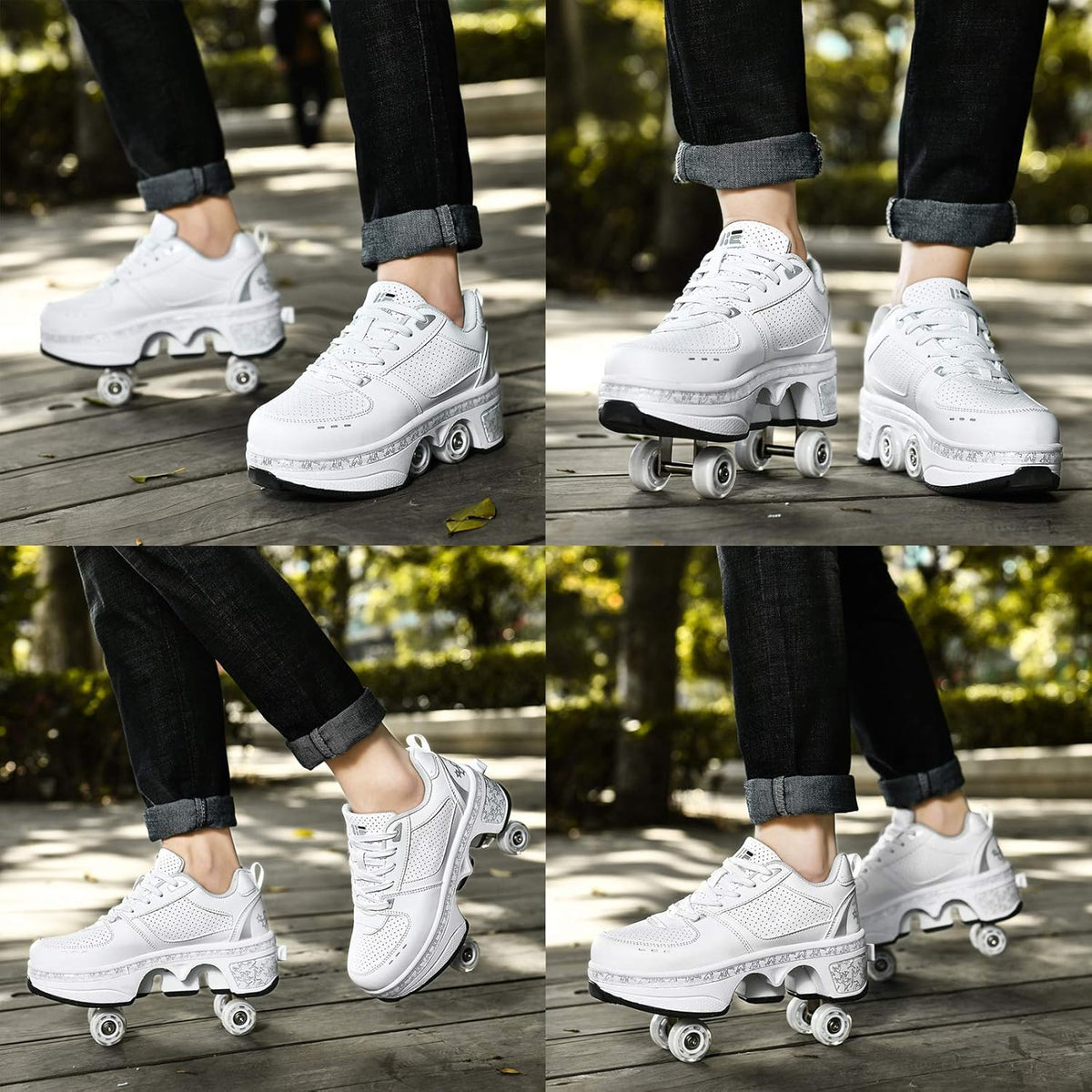 Sneakers with wheels - GlideStep 2-in-1 roller shoes