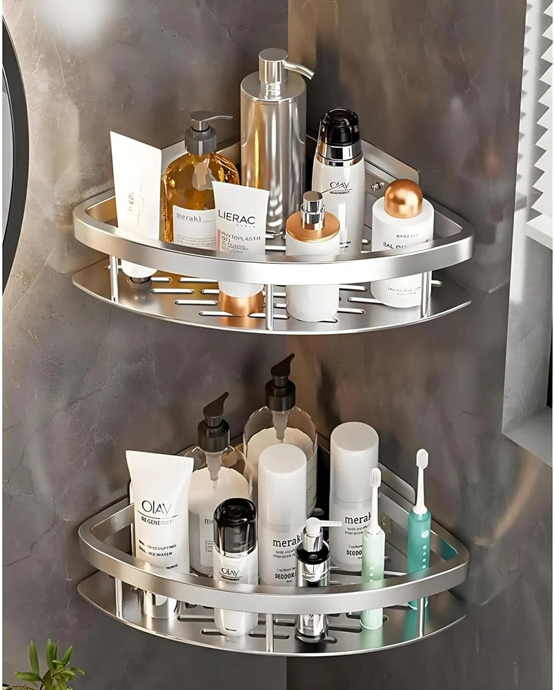 Self-adhesive wall shelf without drilling - Stable storage for bathroom & kitchen
