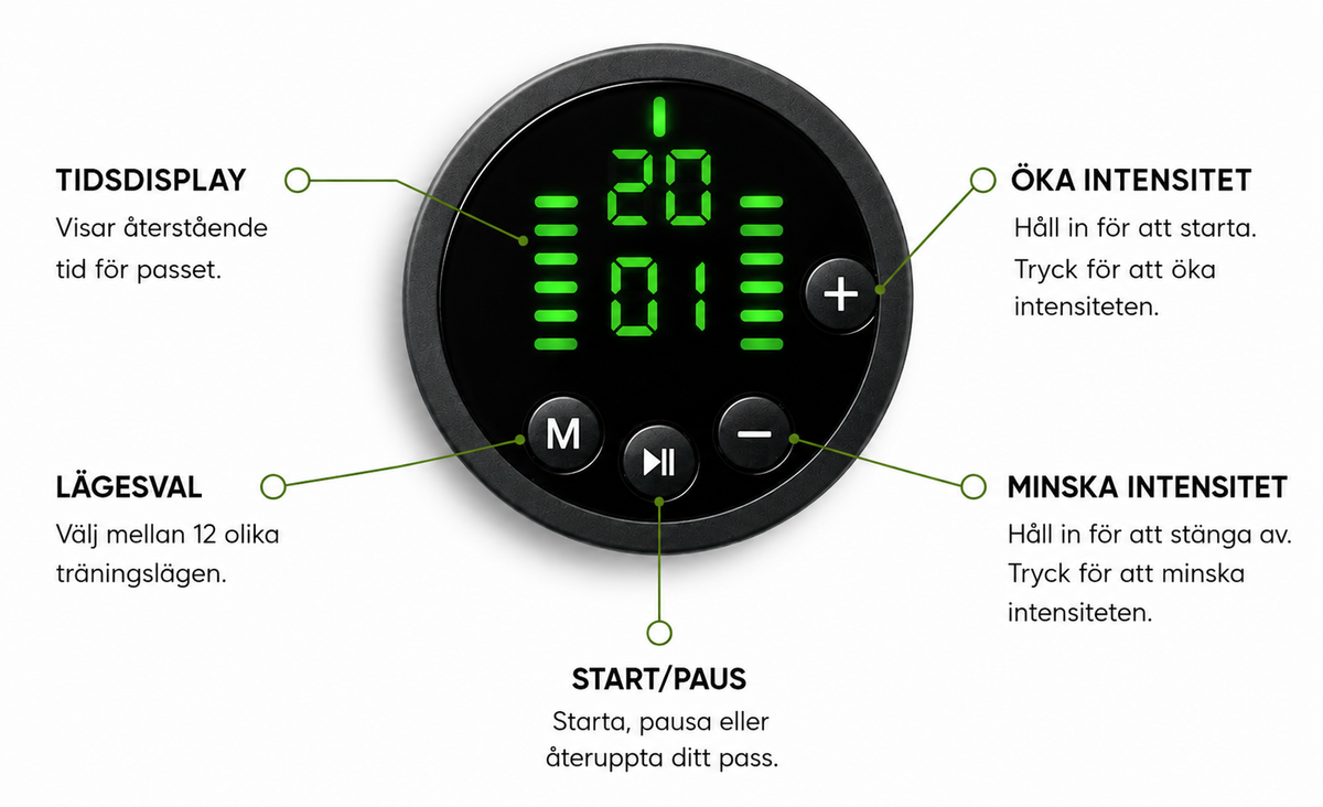 Wireless EMS belt for abdominal muscles