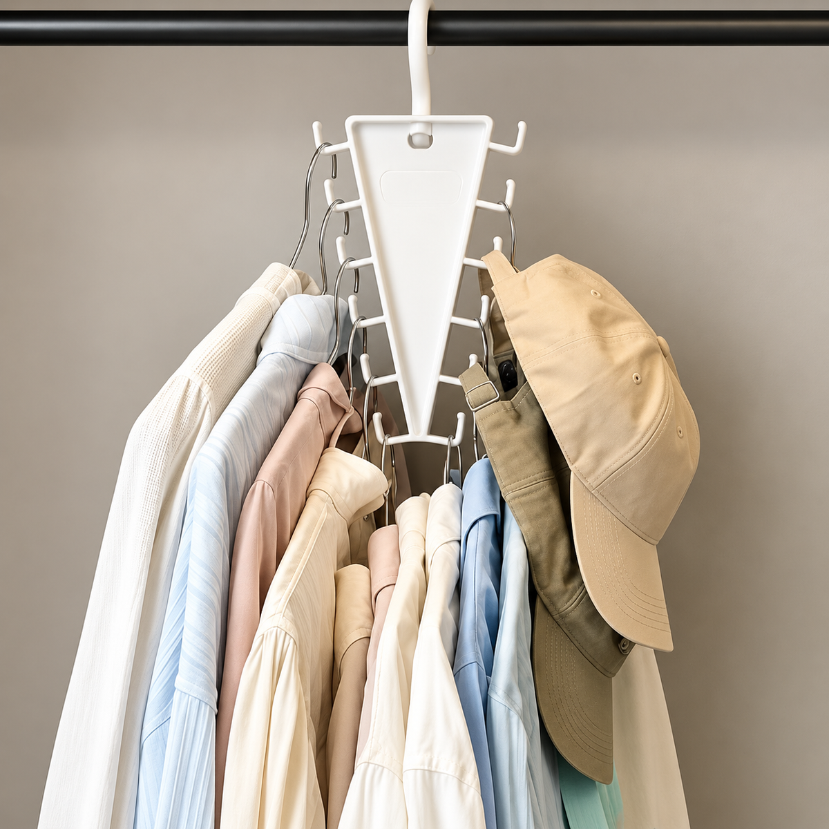 V-shaped wardrobe hanger