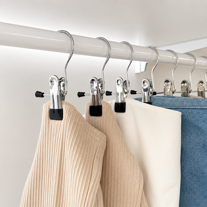 Clamp hooks for clothes hangers (10 pcs)