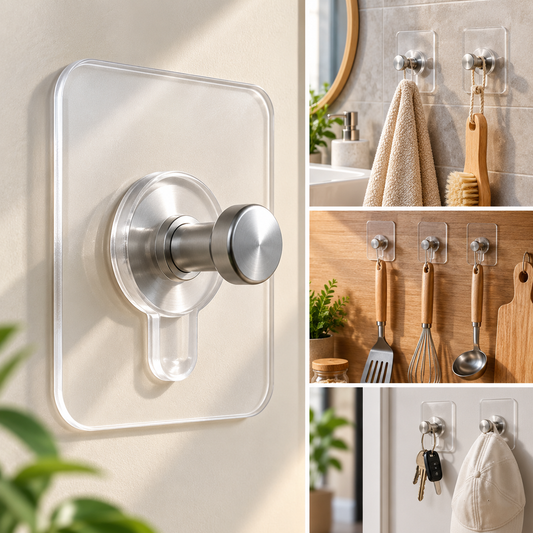 Self Adhesive Wall Hooks - No Drilling