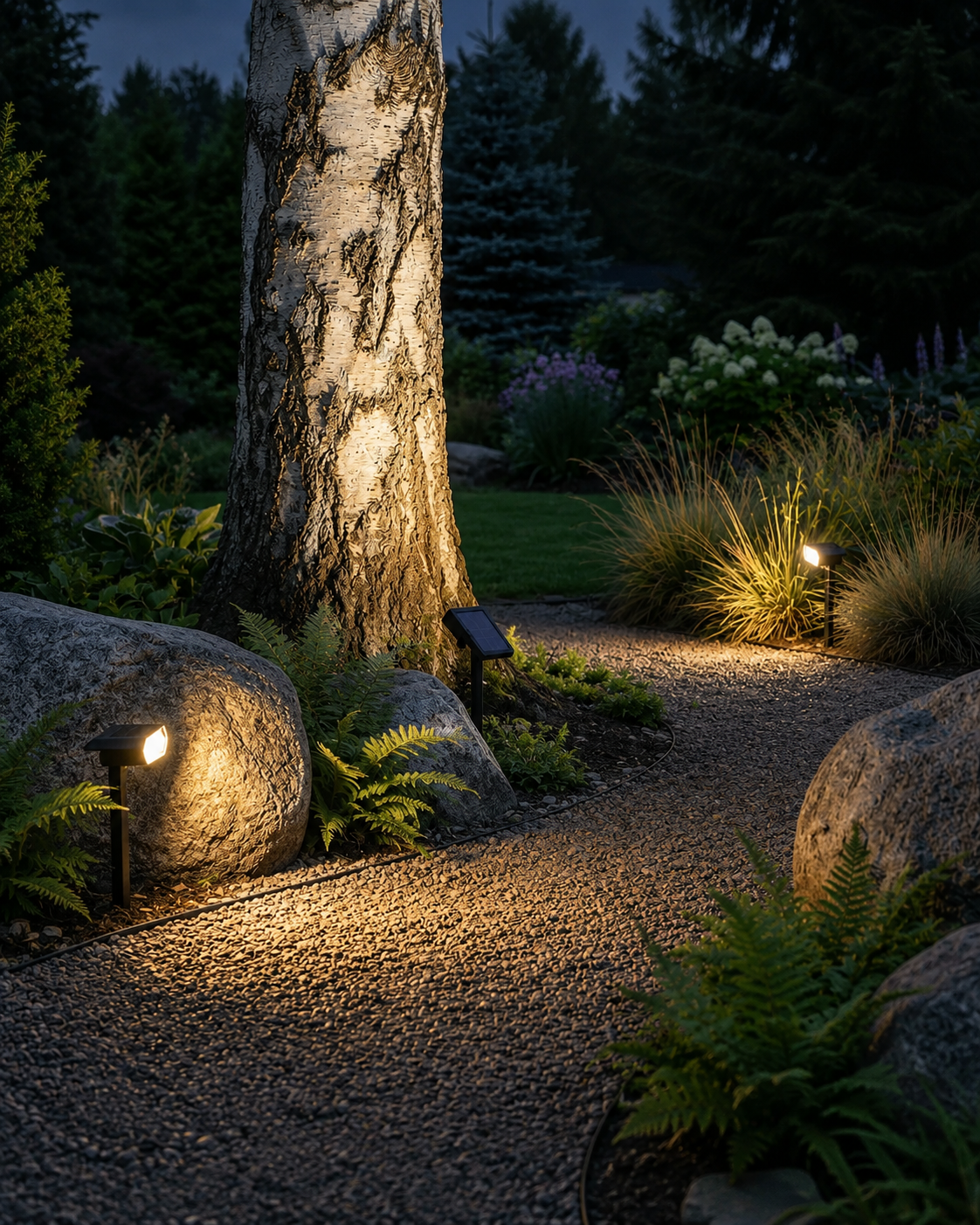 Solar lighting for garden