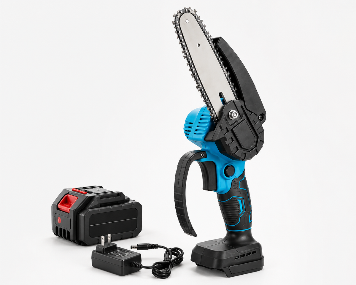 Cordless mini chainsaw - for branches, firewood & garden