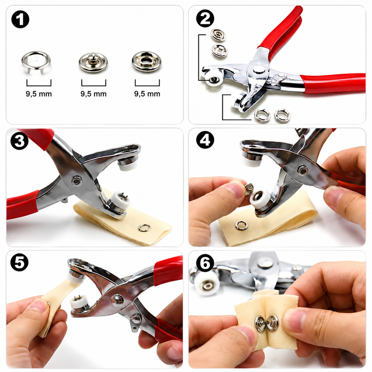 Metal Push Buttons with Mounting Pliers