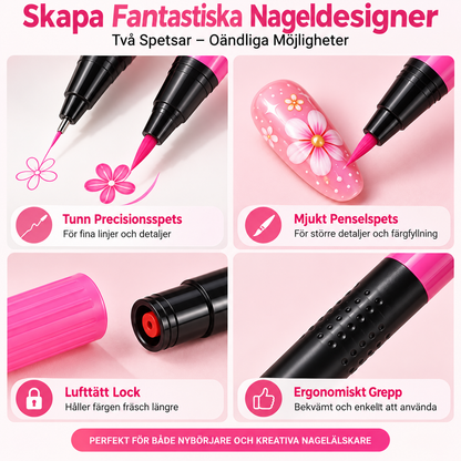 NailArt Studio – 14 double sided nail pens + FREE stickers