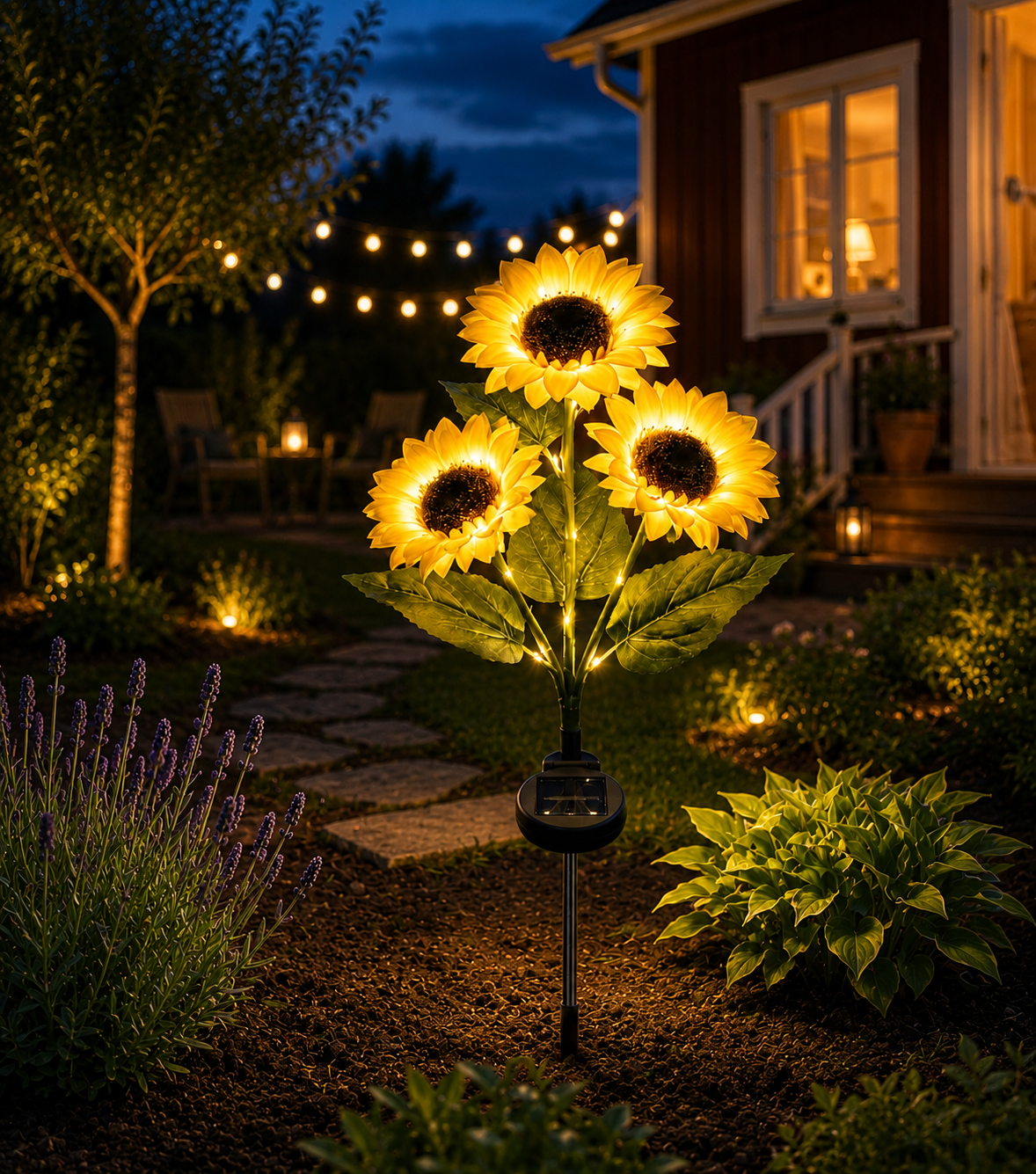 Sunflower Light – Atmospheric garden lighting with solar energy