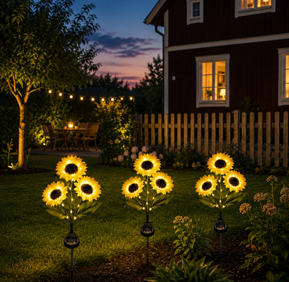 Sunflower Light – Atmospheric garden lighting with solar energy