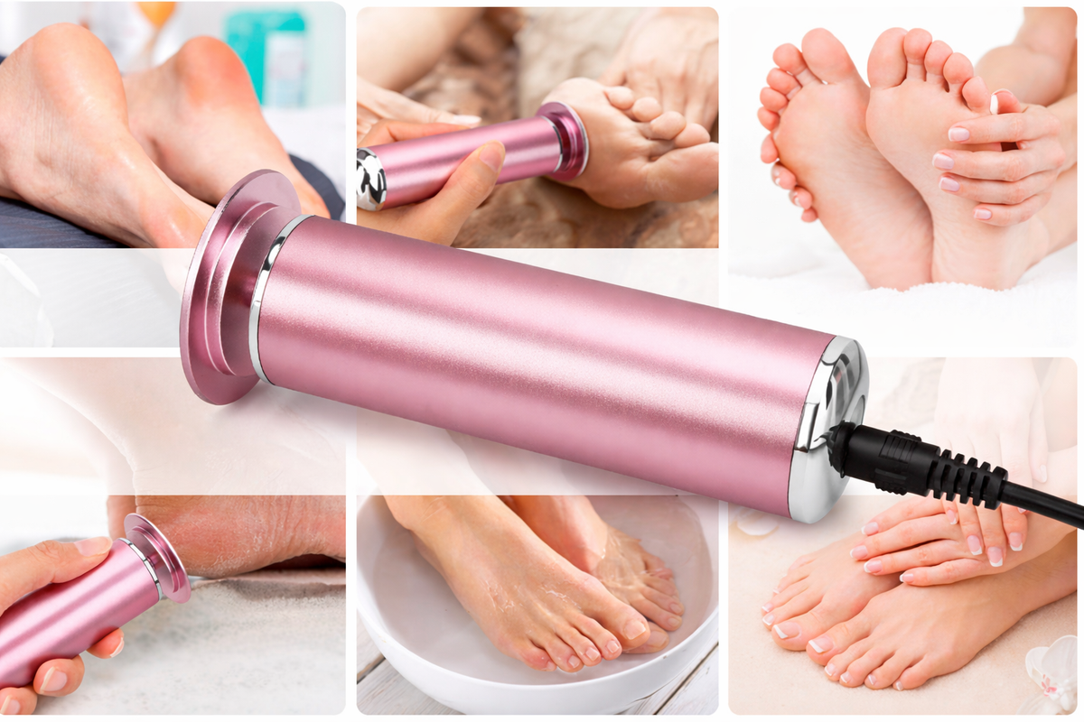 SmoothHeel™ Electric foot file and nail file 2-in-1